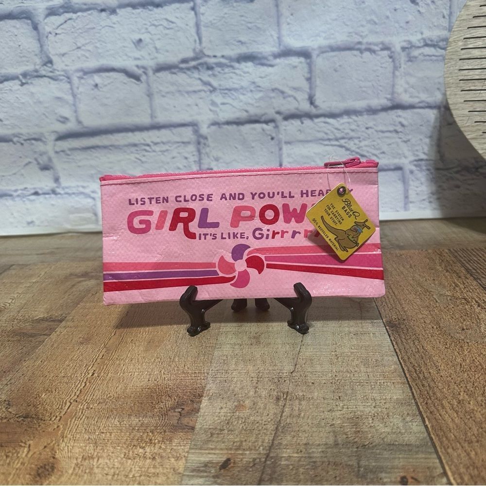 Listen & You Will Hear My GIRL POWER-BlueQ Pencil Case 4.25"h x 8.5"w (NEW)